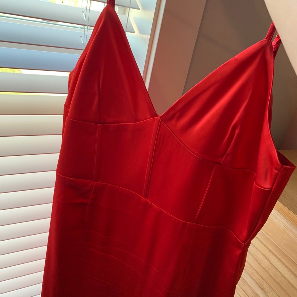 Meshki Ludovica Satin Red Dress